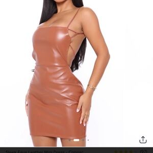 Fashion Nova Brown Bodycon Cocktail Dress
